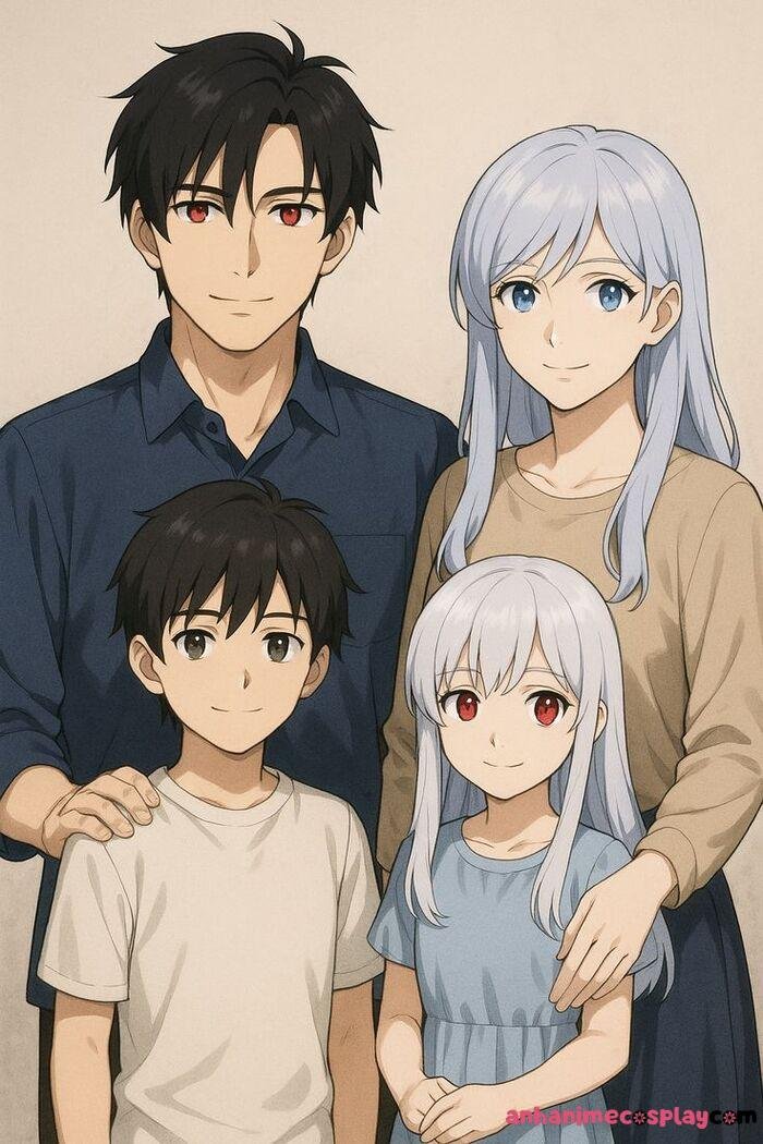 ảnh gia đình anime pinterest full hd