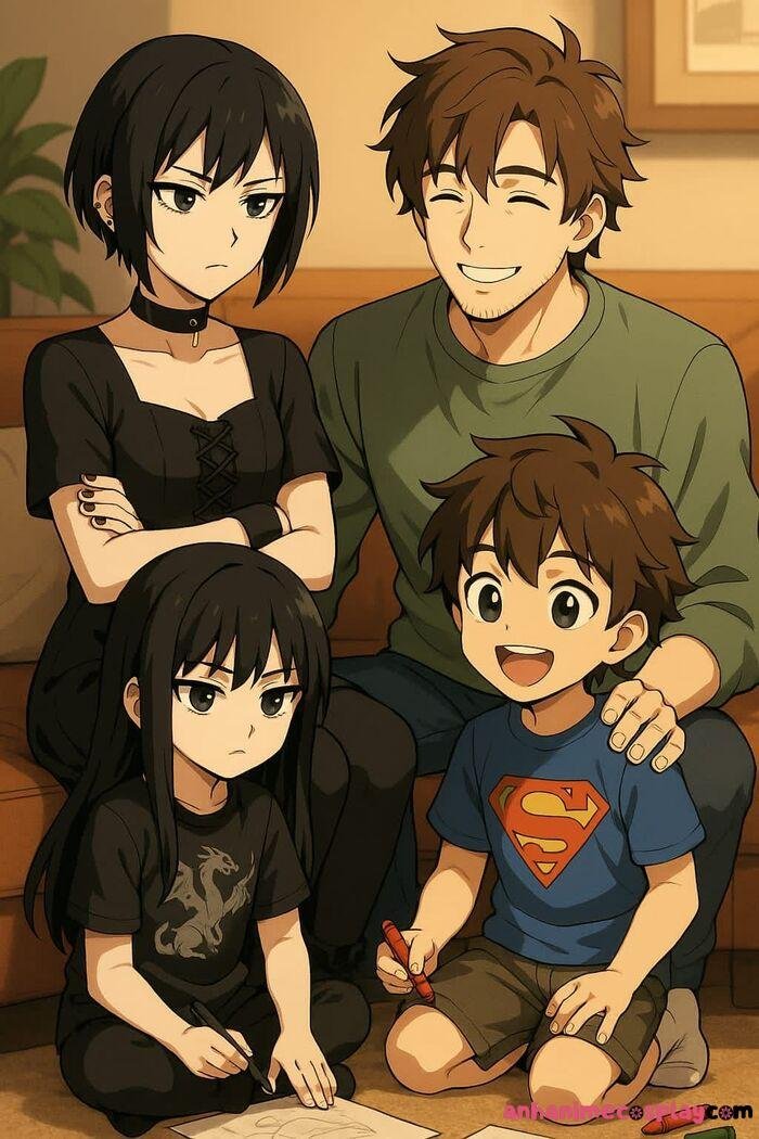 ảnh gia đình anime pinterest hd