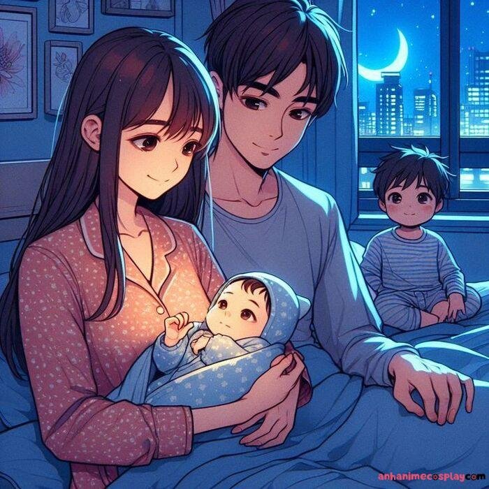 ảnh gia đình anime pinterest xinh nhất
