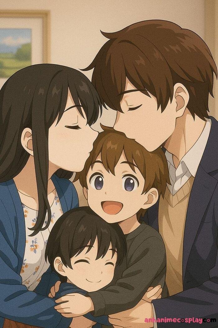 ảnh gia đình anime siêu cute