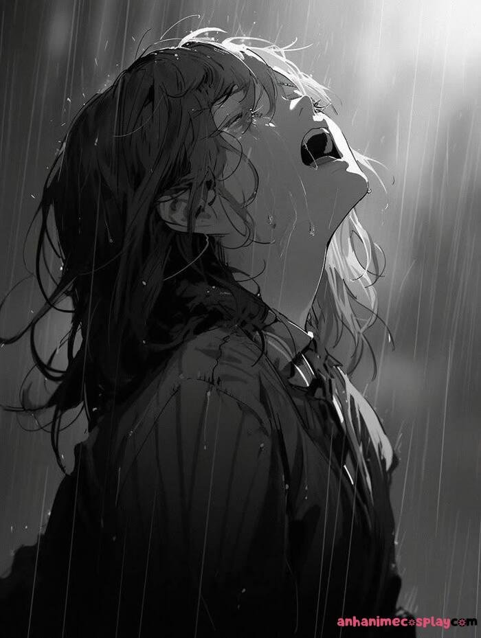 ảnh girl anime buồn về tình yêu hd