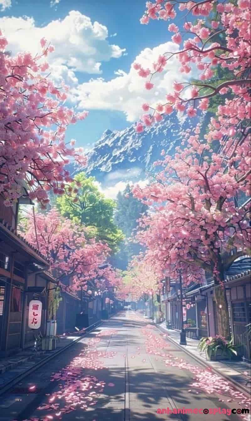 ảnh hình hoa anh đào anime