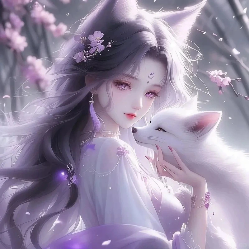 ảnh hồ ly anime đầy màu sắc