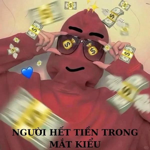 ảnh meme hết tiền troll team