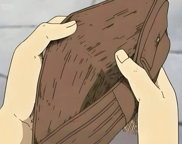 ảnh meme ví rỗng ngồi co ro