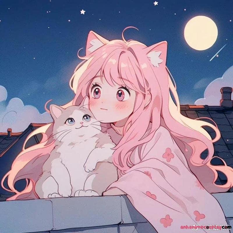 ảnh mèo anime chib cute