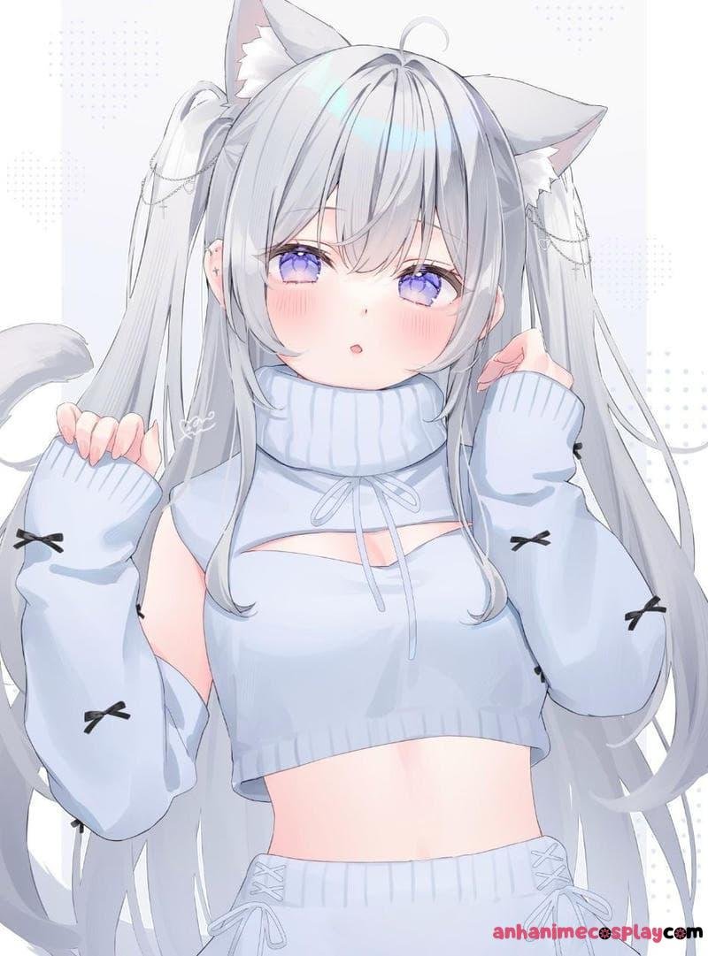 ảnh mèo anime đáng yêu