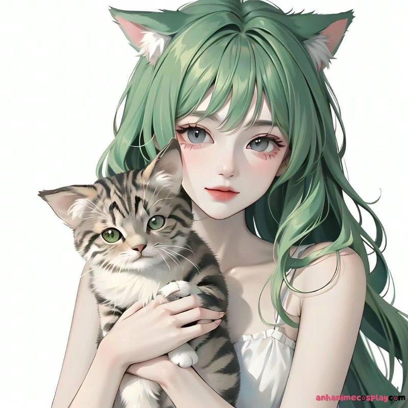 ảnh mèo anime meo