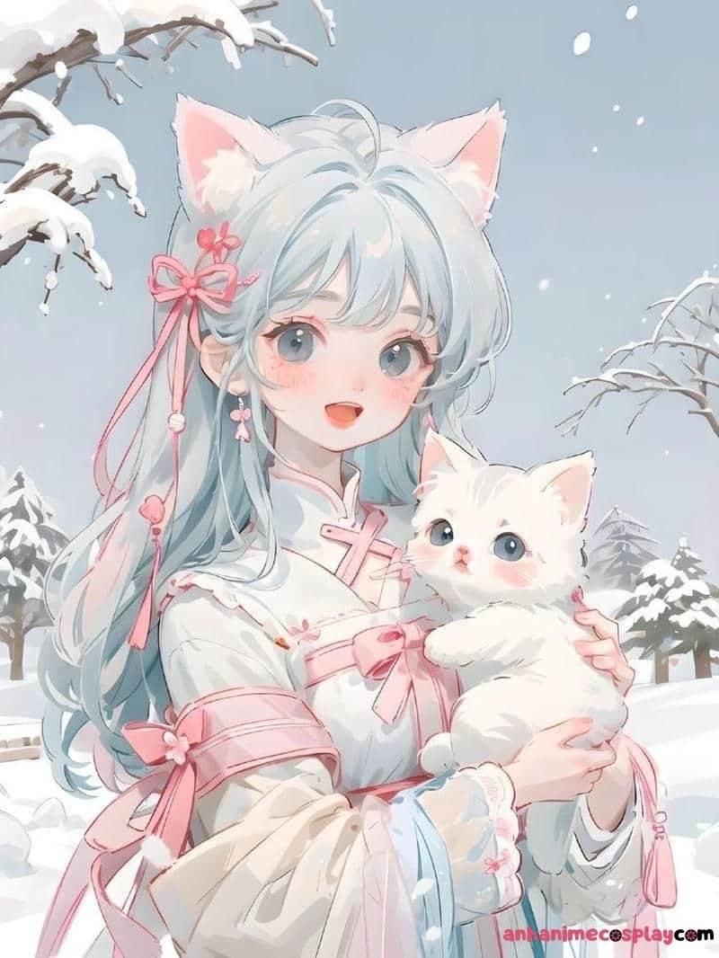 ảnh mèo anime xinh iu đáng yêu