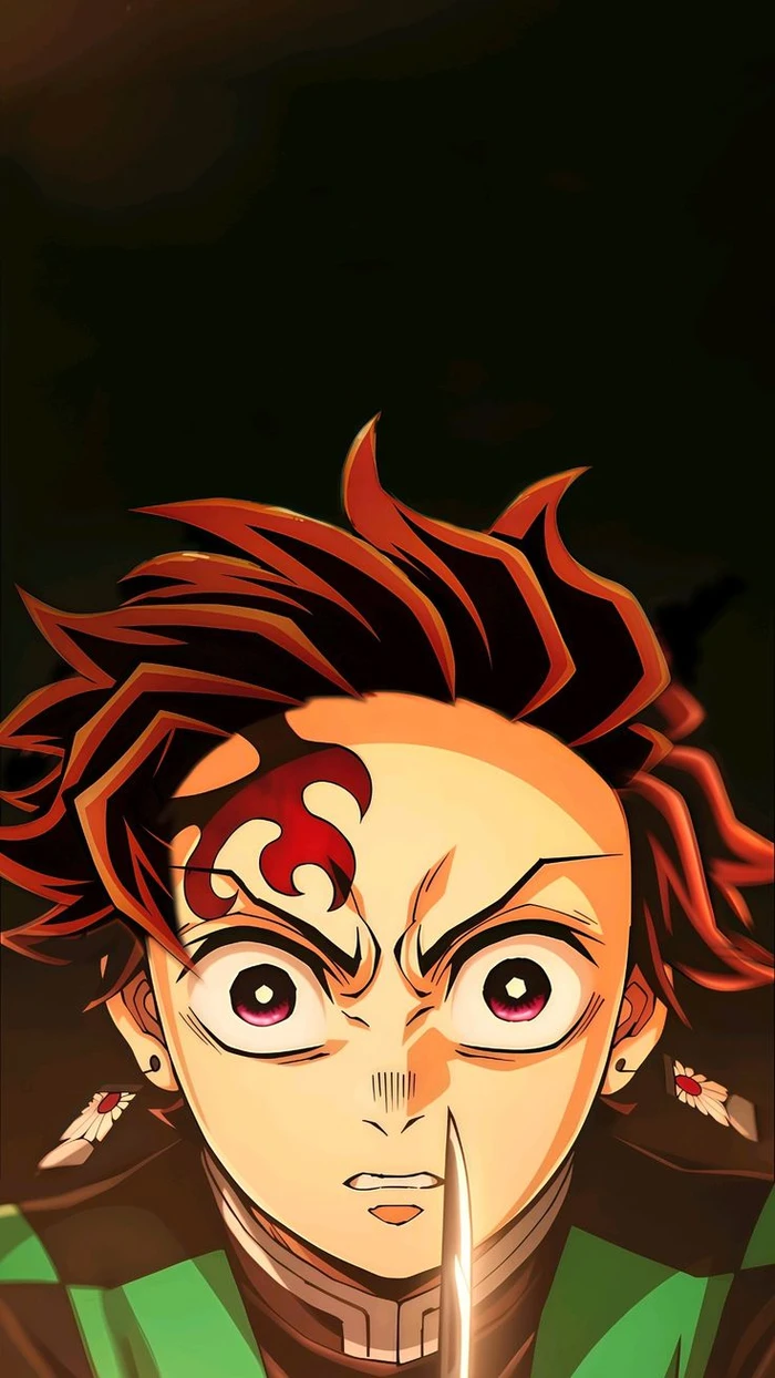 ảnh tanjiro kamado biểu cảm mạnh mẽ