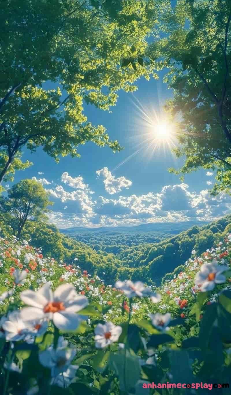 ảnh thiên nhiên anime 4k ảo