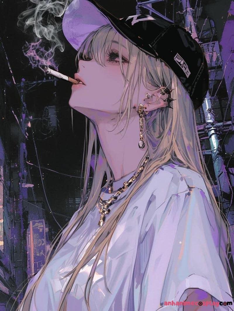 anime girl lạnh lùng cá tính nổi bật