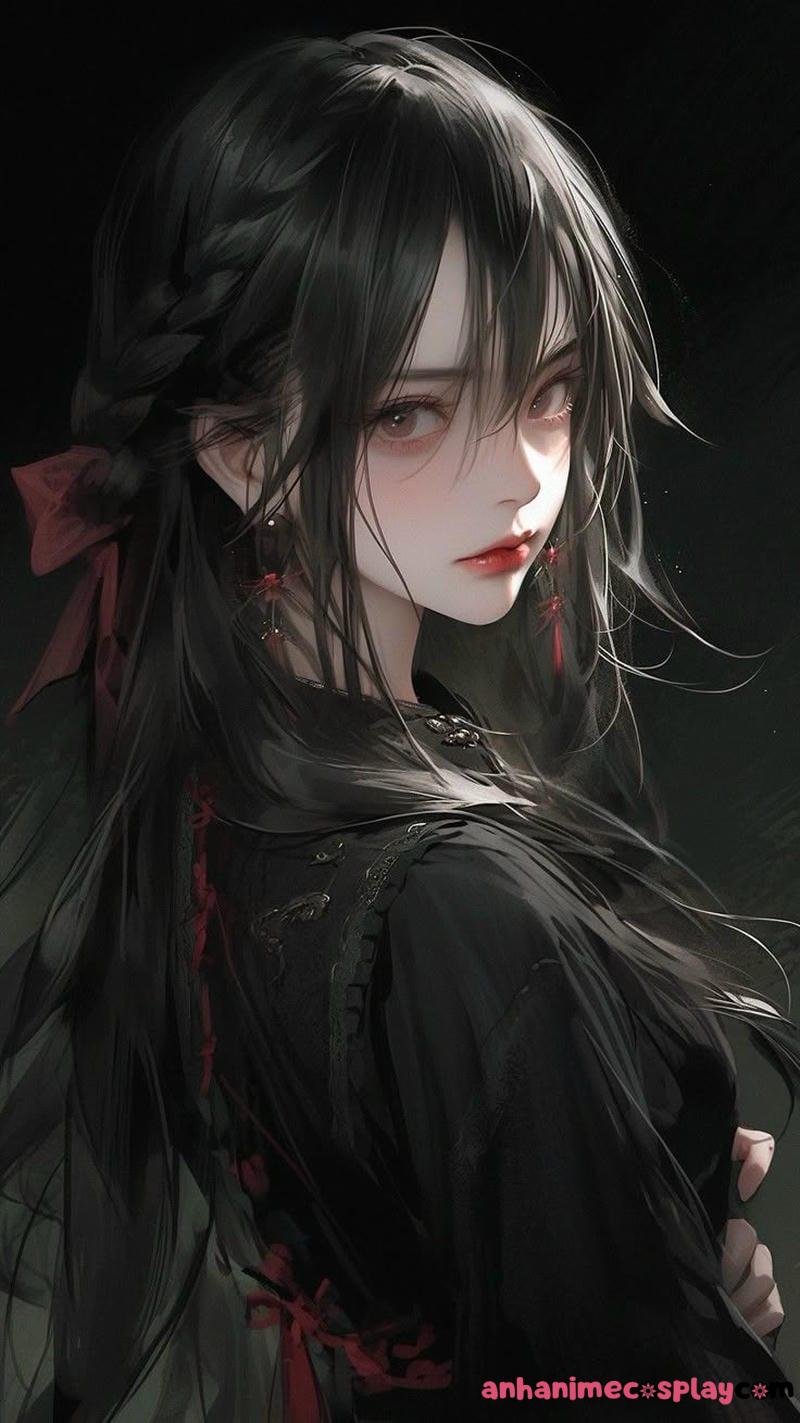 anime girl lạnh lùng cá tính tóc ngắn