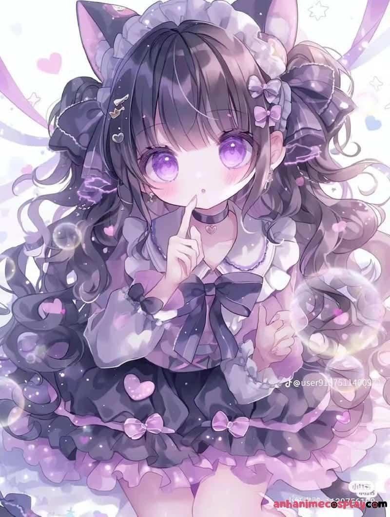anime màu tím đáng iu