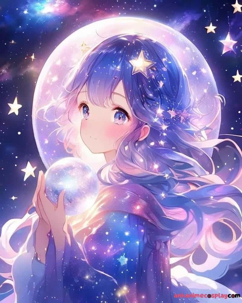 anime màu tím iu