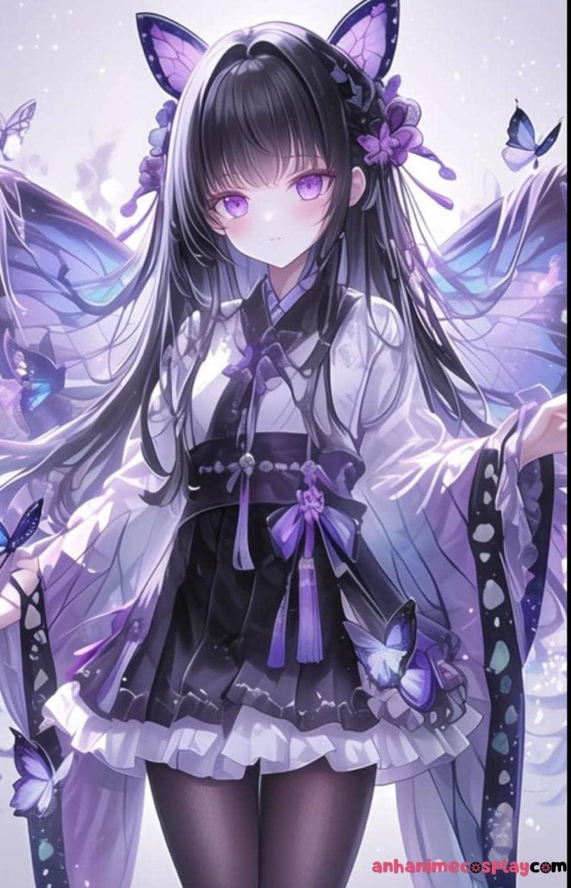 anime màu tím xinh đẹp