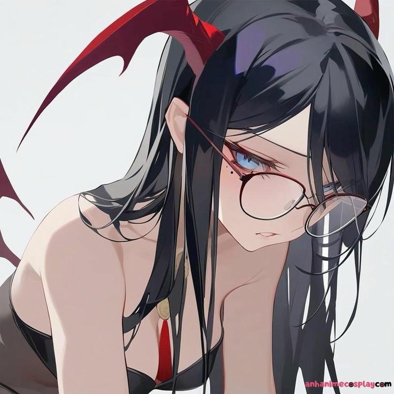 anime nữ đeo kính long lanh