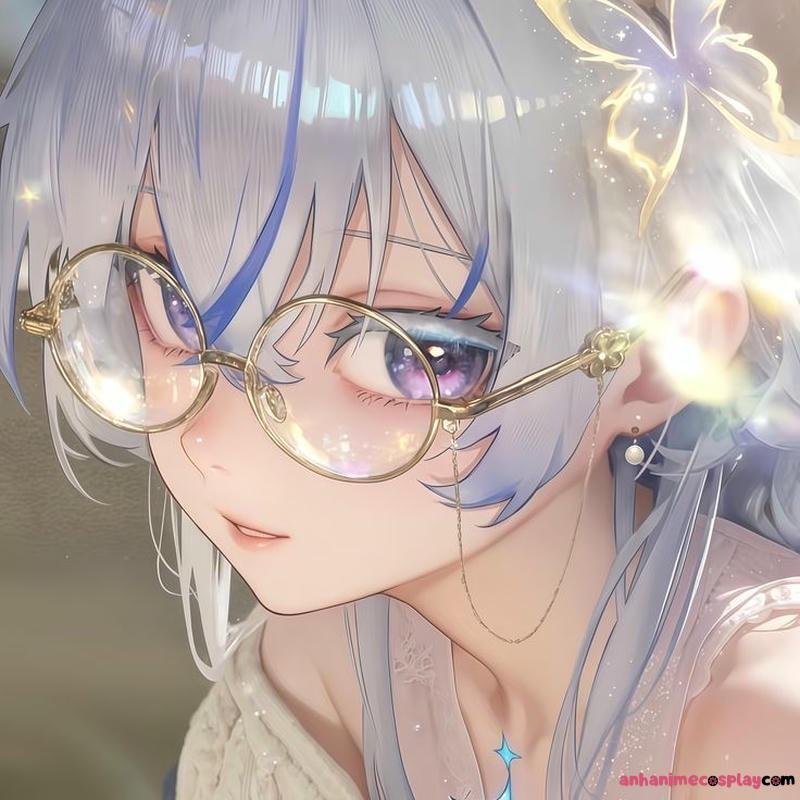 anime nữ đeo kính ngầu cute
