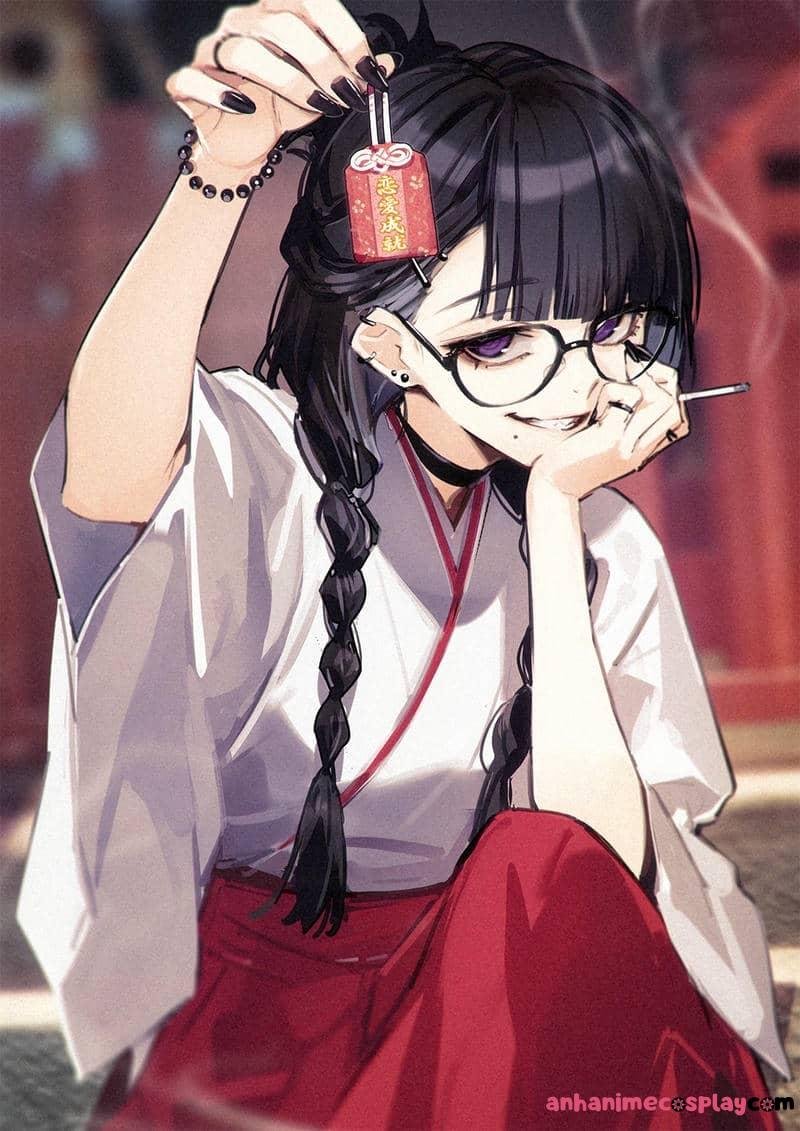 anime nữ đeo kính siêu đẹp