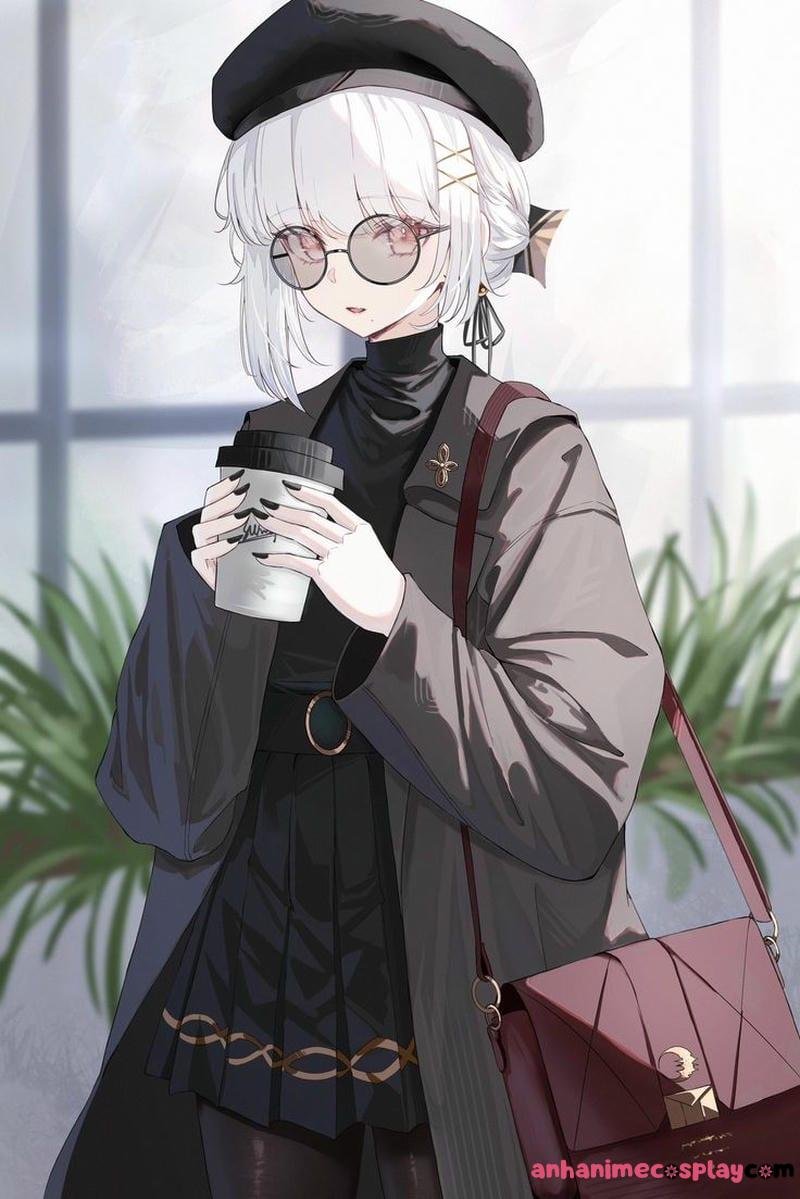 anime nữ đeo kính thời thượng