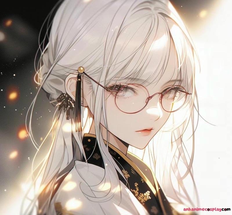 anime nữ đeo kính trường học