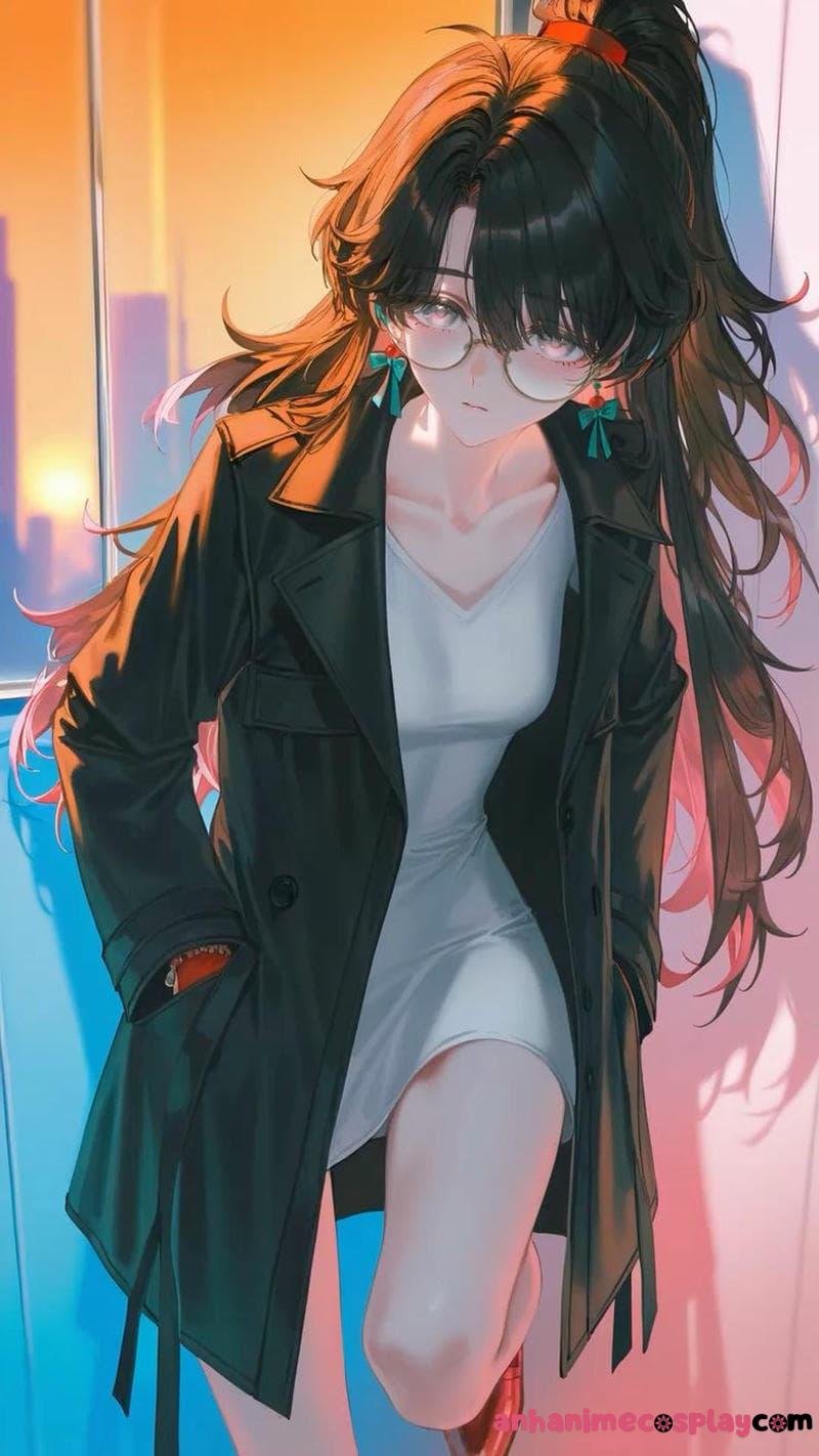 anime nữ đeo kính xinh đẹp