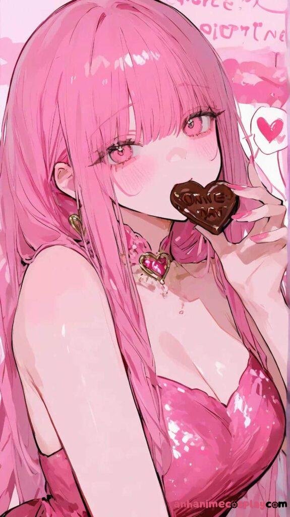 anime nữ tóc hồng lạnh lùng