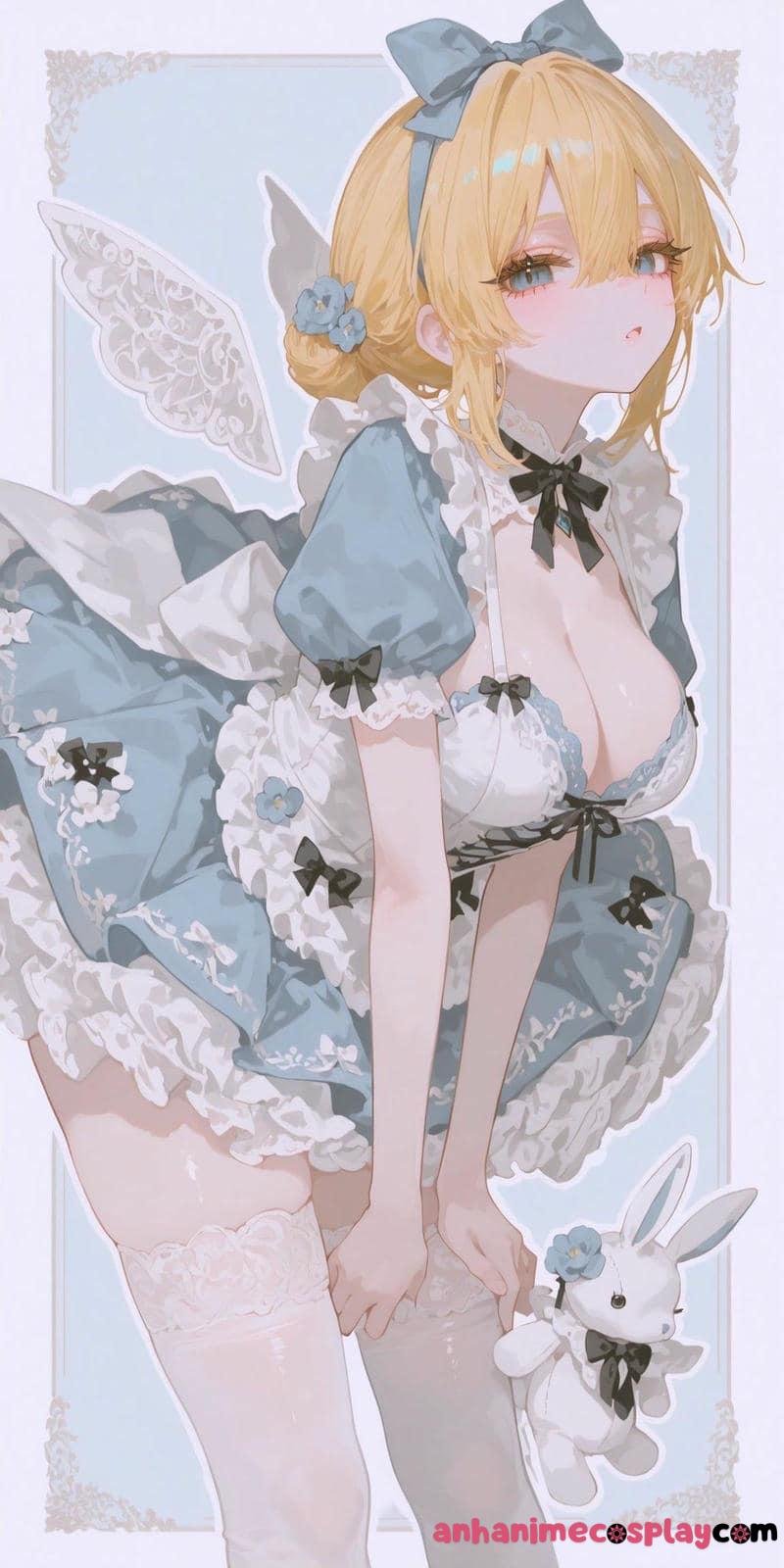 anime nữ tóc vàng kawaii