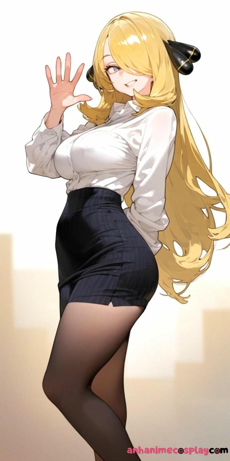 anime nữ tóc vàng long lanh