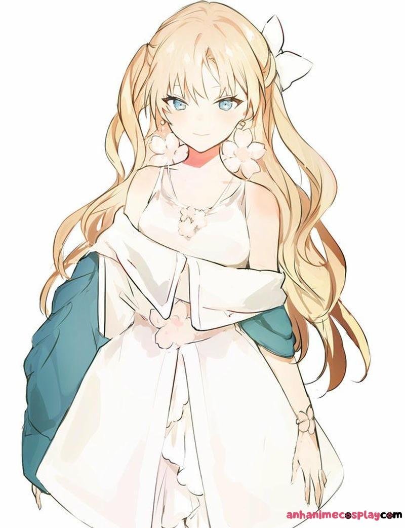 anime nữ tóc vàng siêu xinh