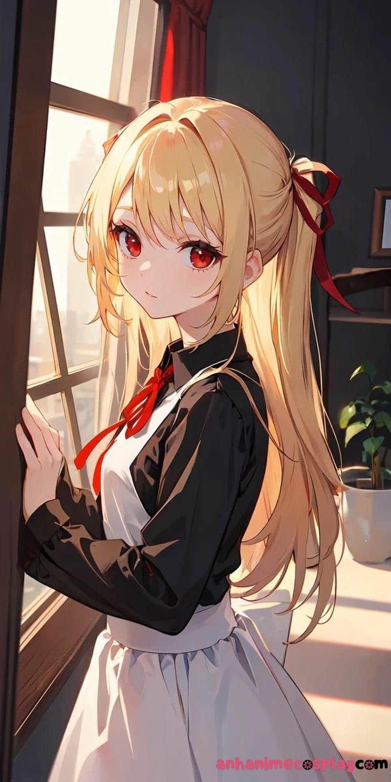 anime tóc vàng cực dễ thương