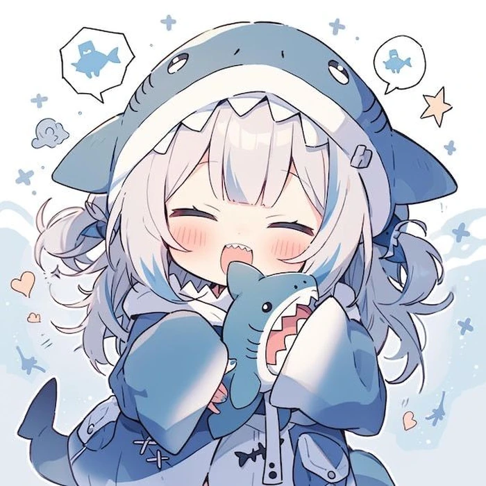 cá mập anime đáng yêu