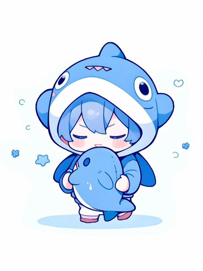 cá mập anime thần thái