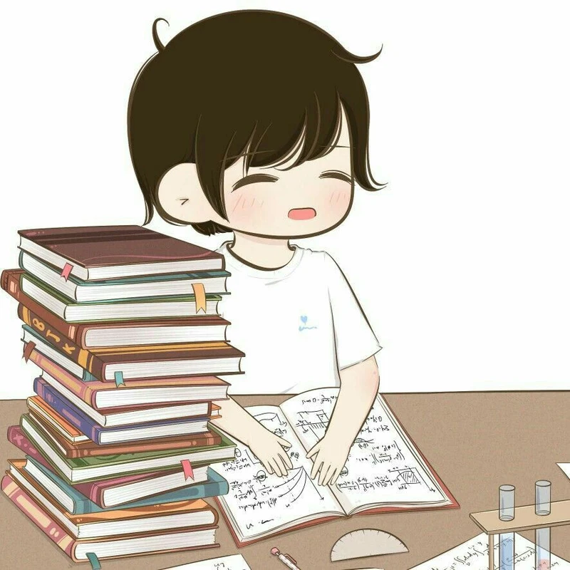 chibi học sinh đi học
