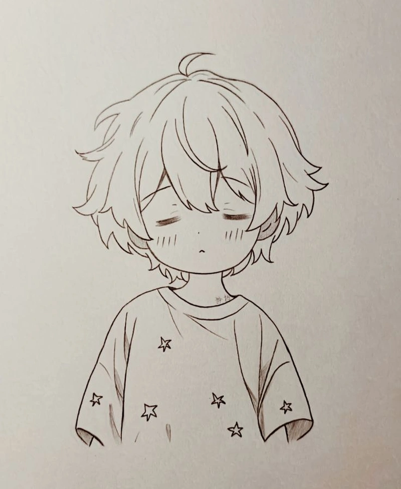 chibi nam dễ vẽ cute
