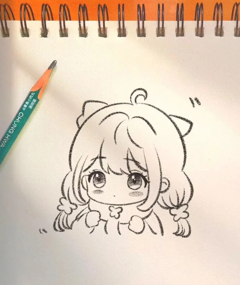 chibi nữ dễ thương dễ vẽ