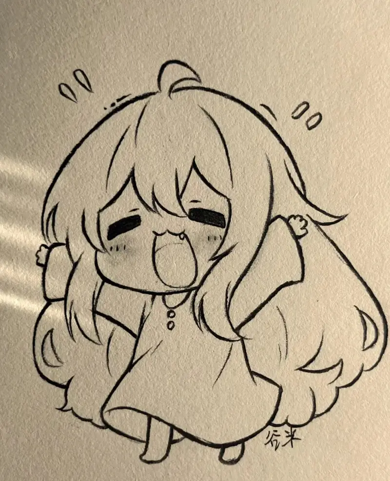chibi nữ dễ vẽ đẹp