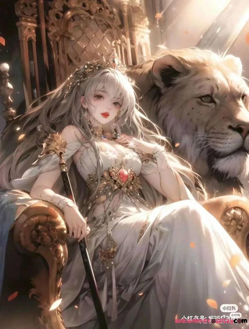 cung sư tử nữ anime art