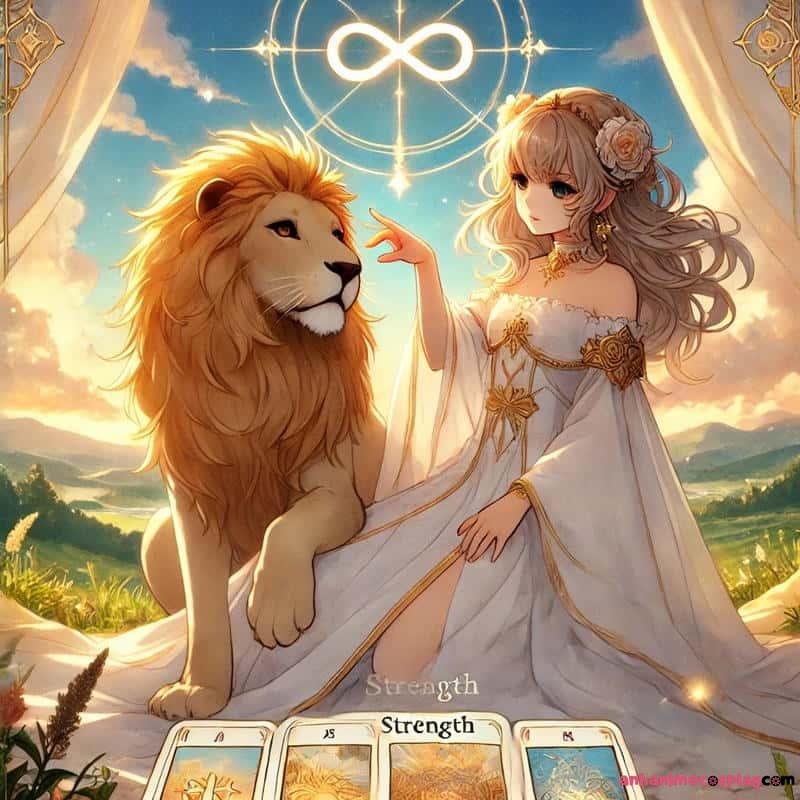 cung sư tử nữ anime xinh