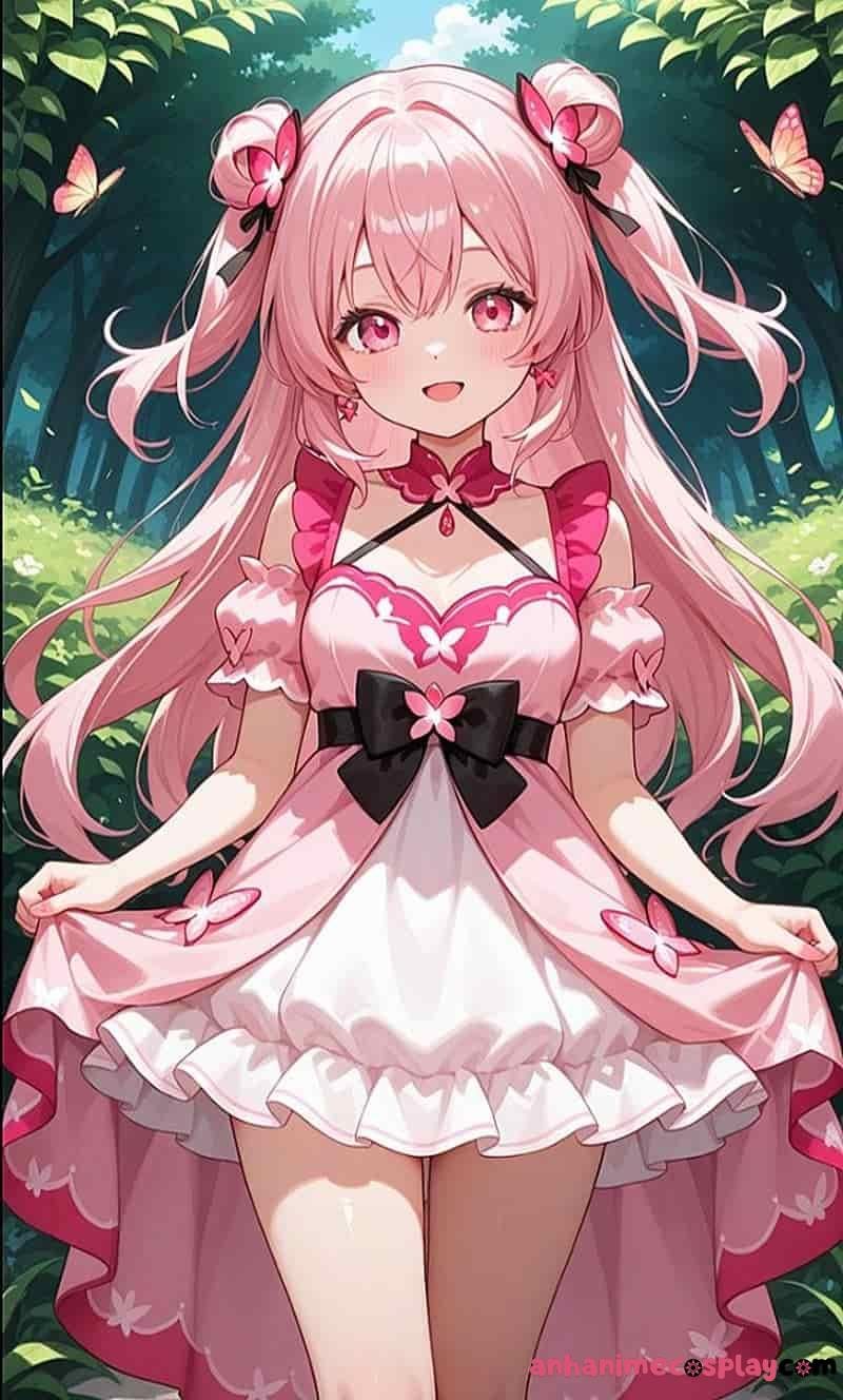 hình ảnh anime màu hồng đẹp