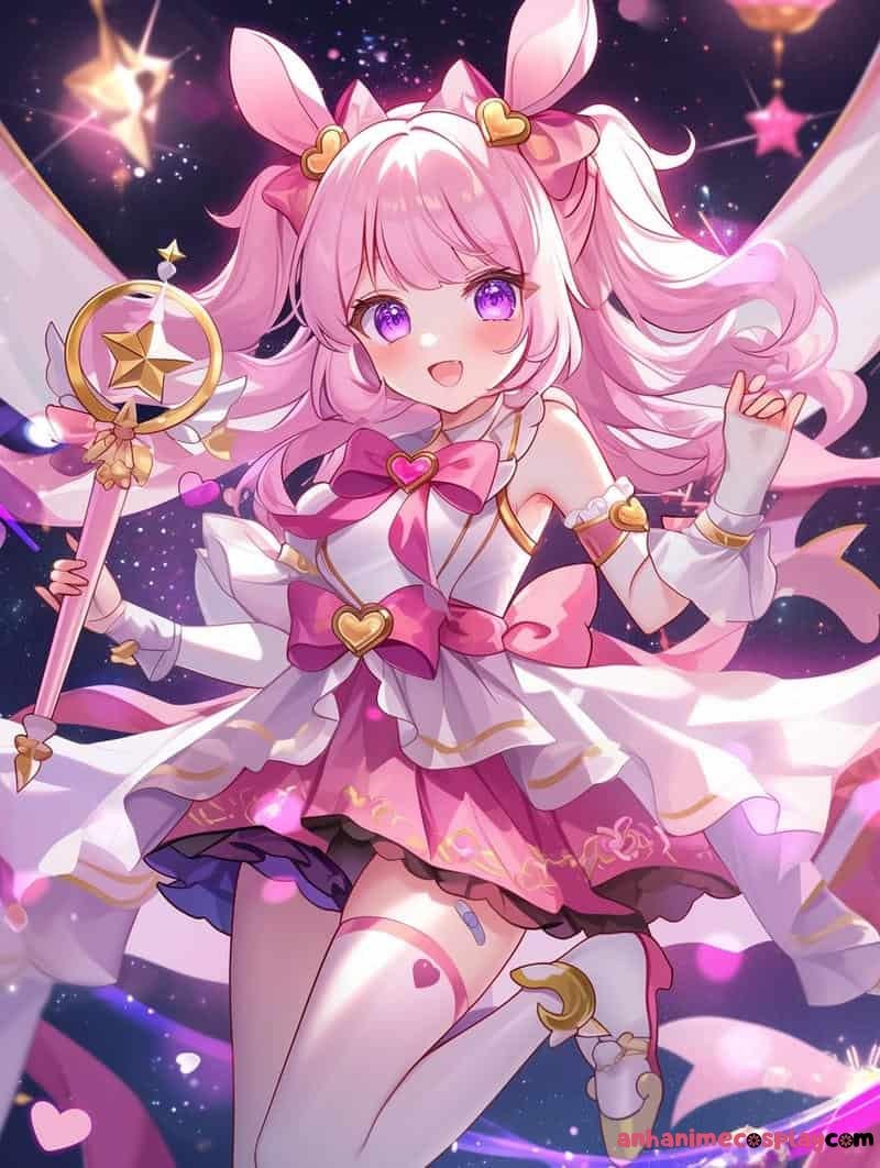 hình ảnh anime màu hồng