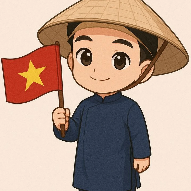 hình ảnh chibi cầm cờ việt nam