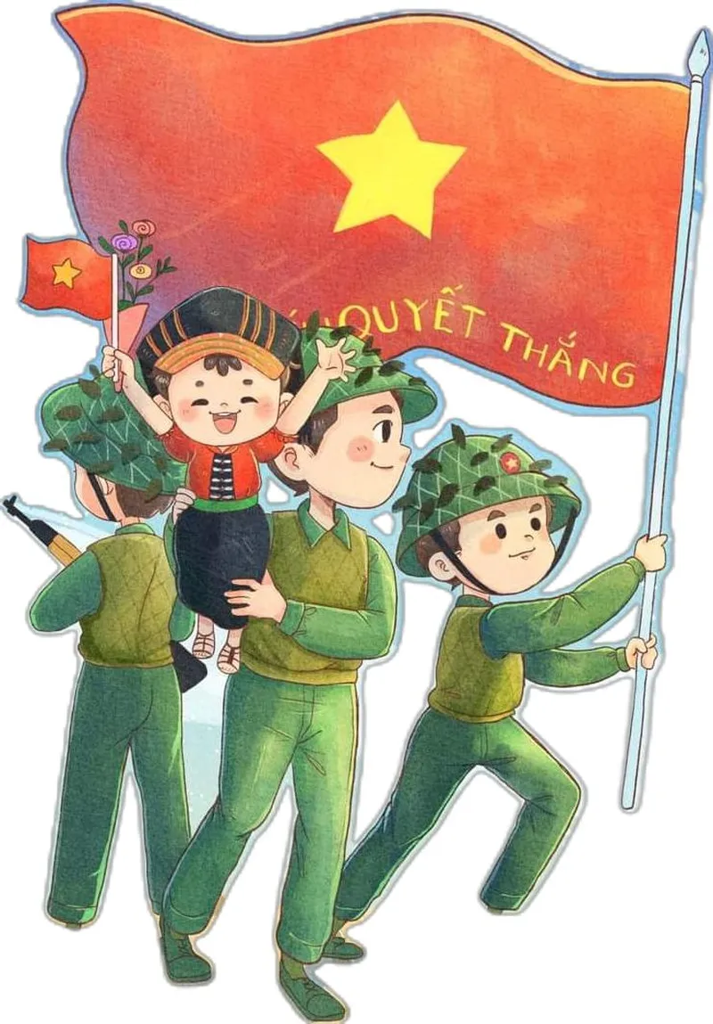 hình ảnh chibi ngày lễ 30 tháng 4