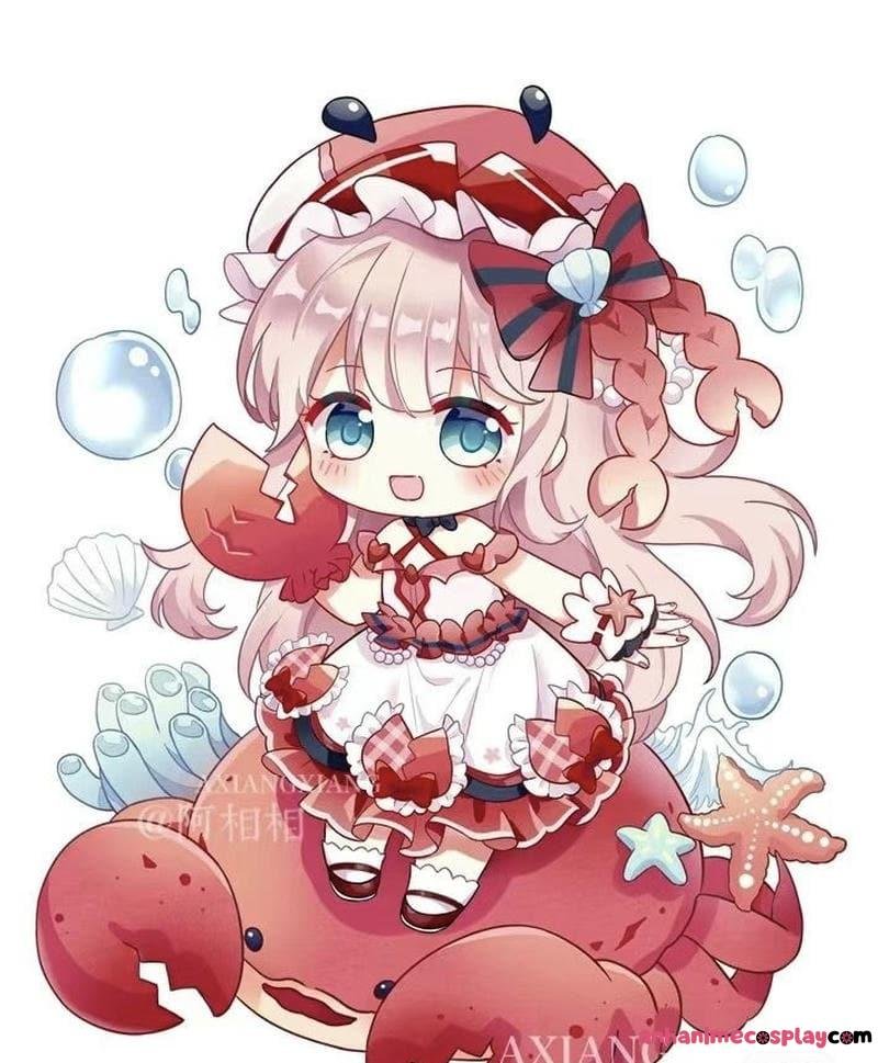 hình ảnh cung song ngư anime chibi