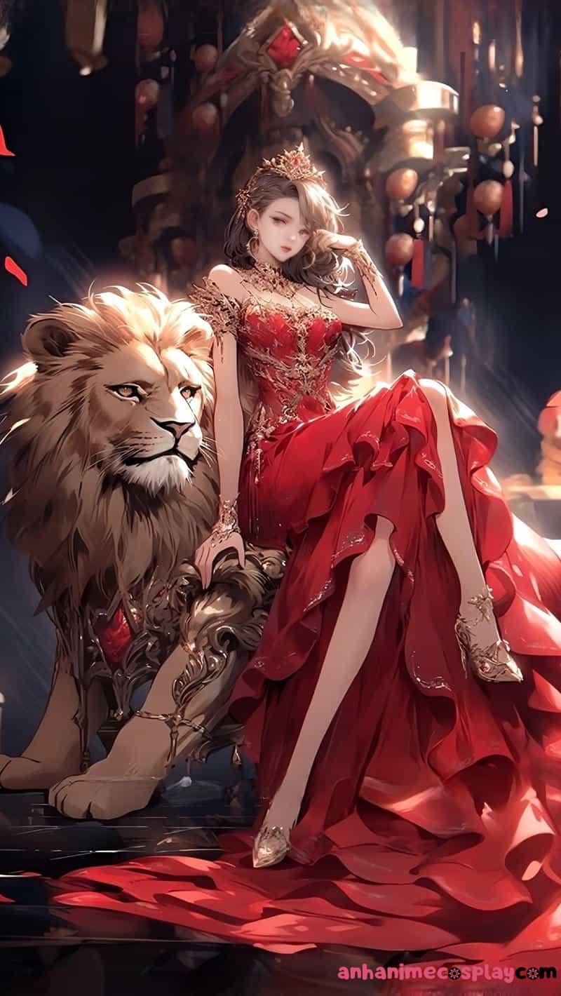 hình ảnh cung sư tử nữ anime arrt