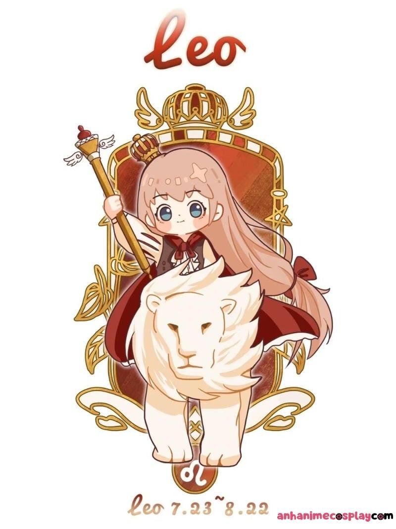 hình ảnh cung sư tử nữ anime chibi