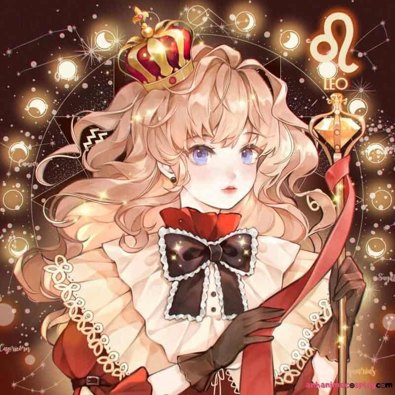 hình ảnh cung sư tử nữ anime cute
