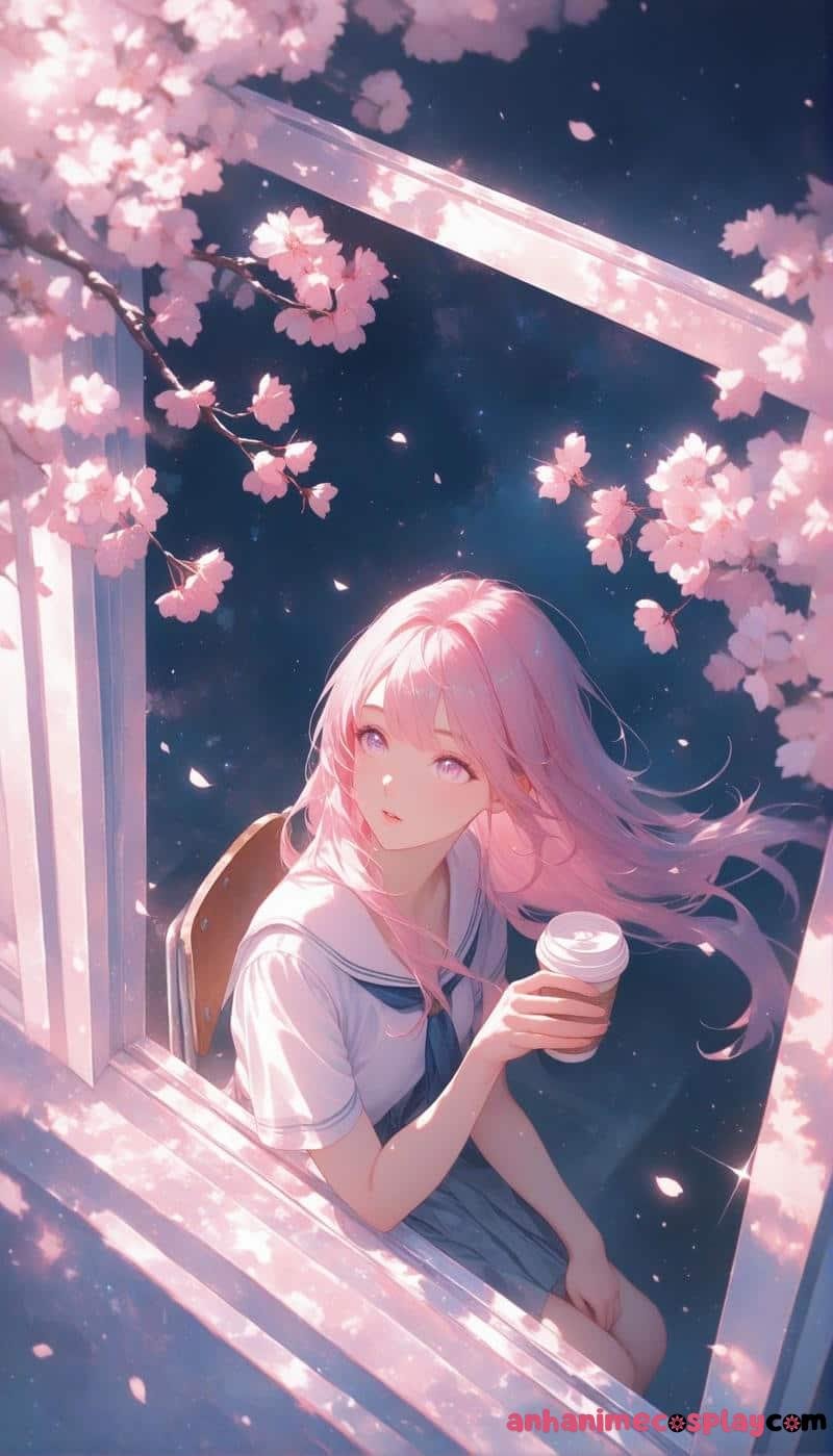 hình ảnh hoa anh đào anime cảnh đẹp