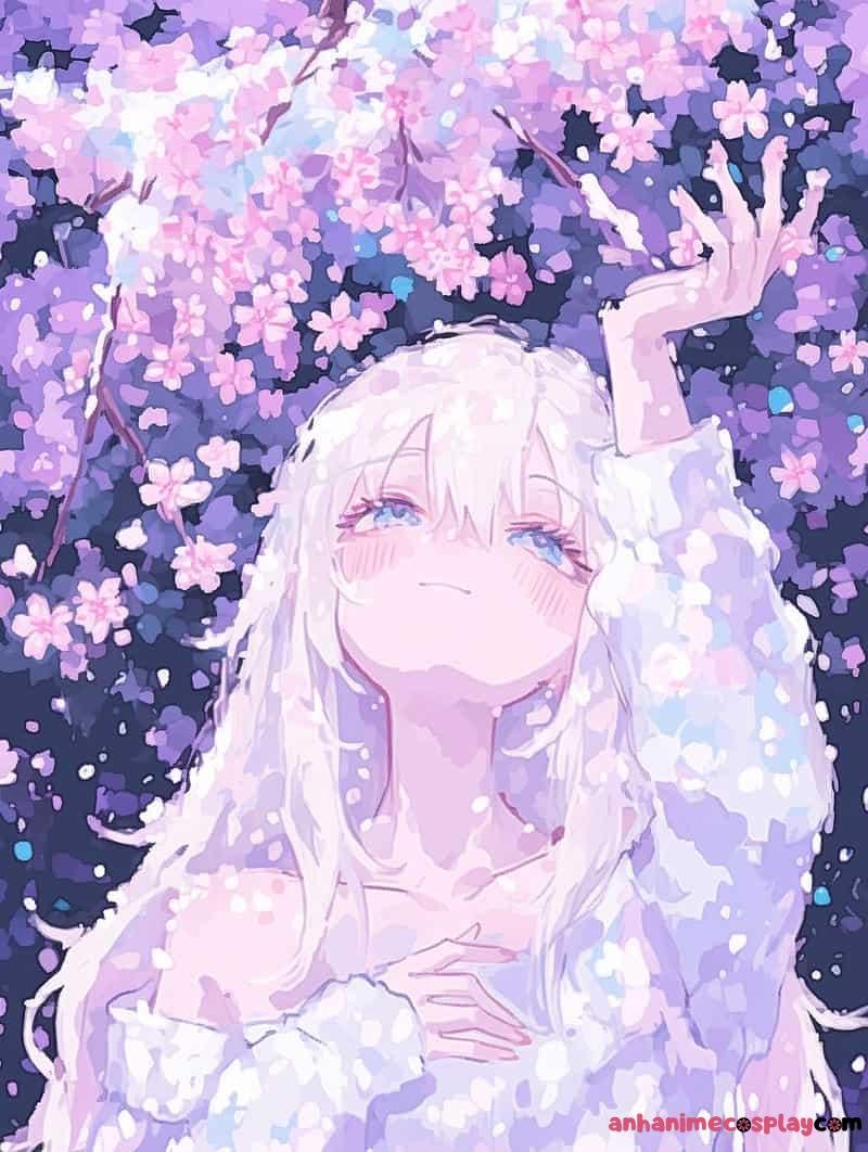 hình ảnh hoa anh đào anime cute