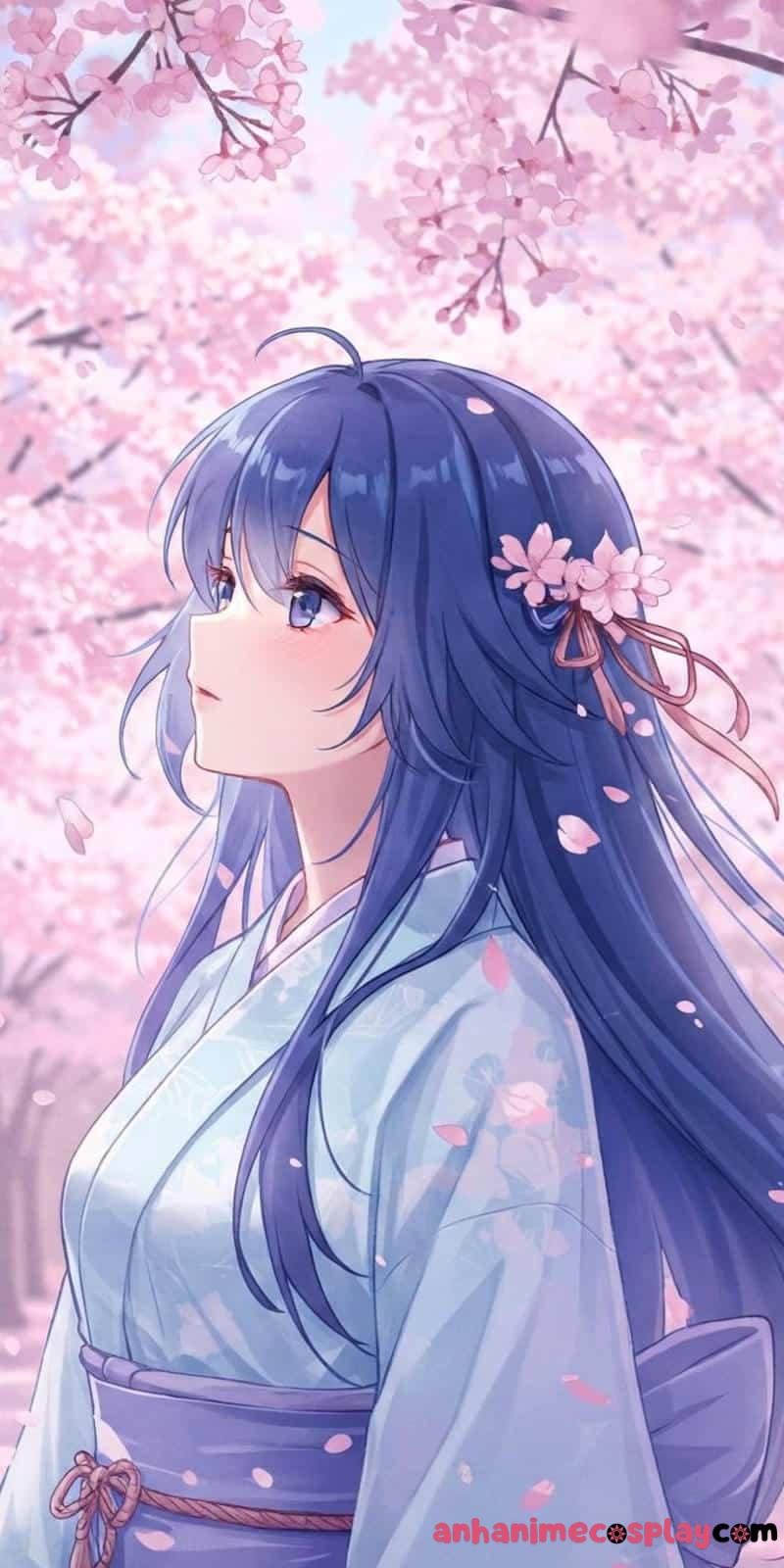 hình ảnh hoa anh đào anime thơ mộng